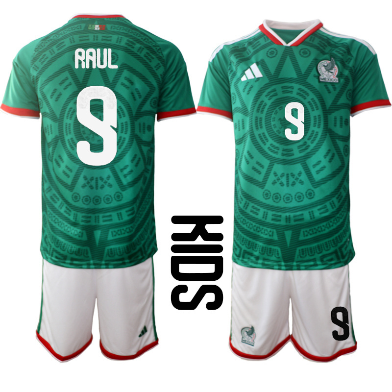 Youth Mexico home #4 style 2026 World Cup Soccer jersey